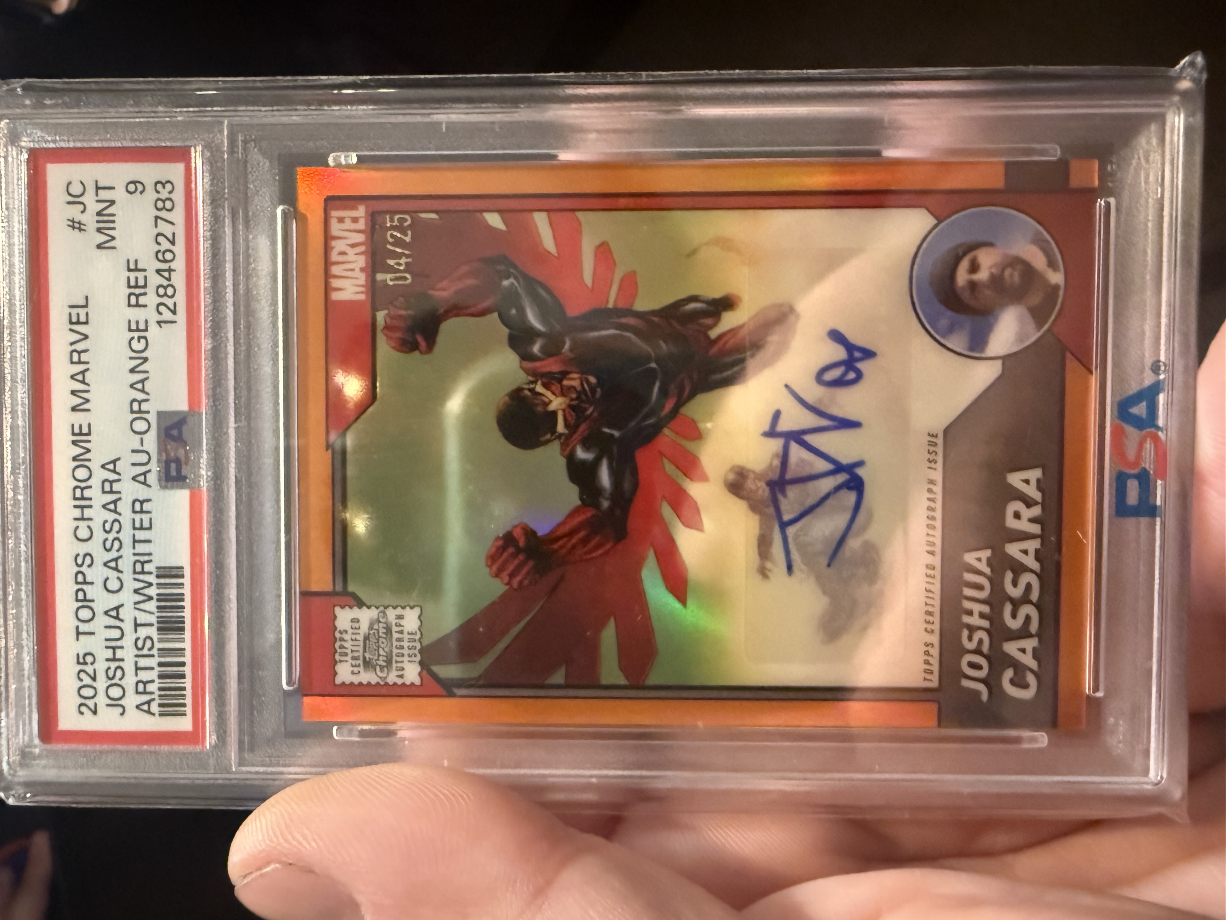 2025 Topps Marvel Chrome Joshua Cassara Comic Book Auto /25